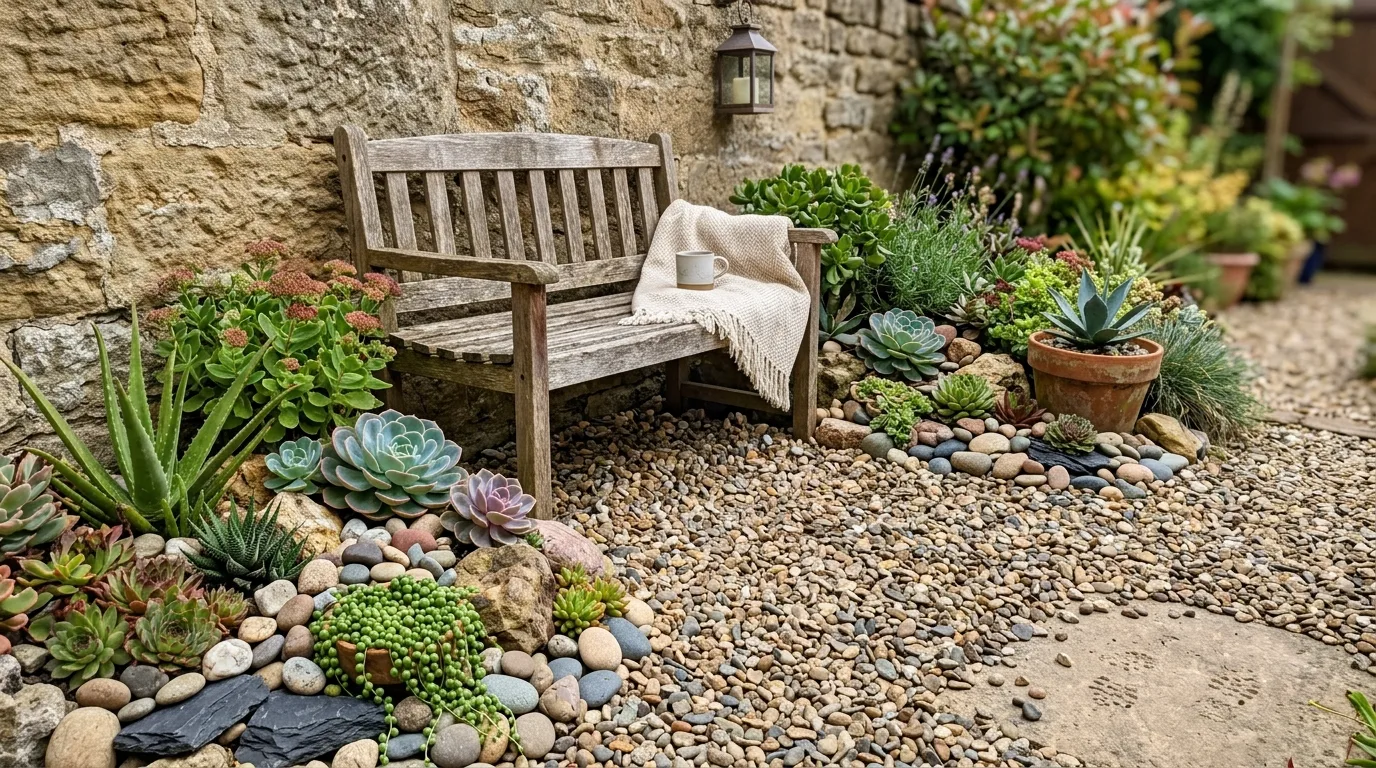Gravel and Planter Combination